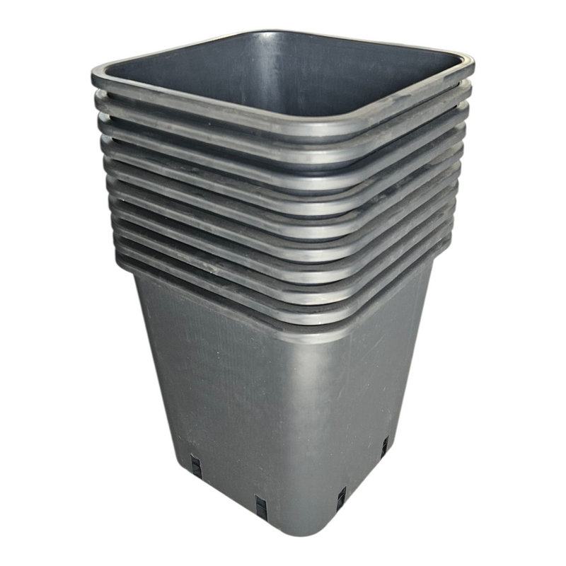 Square Pots with Grooves